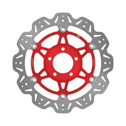 EBC Tarcza hamulcowa motocyklowa VR3006RED VEE, czerwona