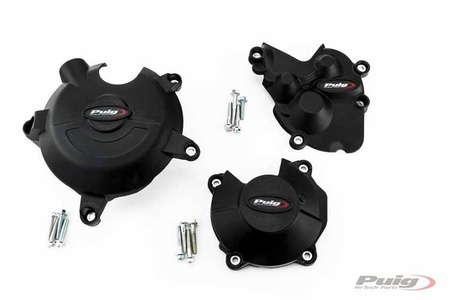 Pokrywy dekli silnika PUIG do Kawasaki ZX-6R 09-21 Czarny (N) 20132N