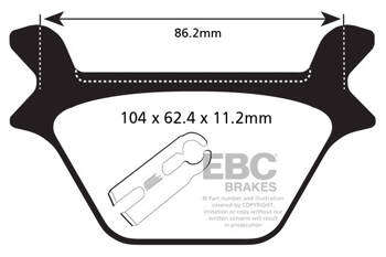 EBC Klocki hamulcowe FA200V V-PAD (kpl. na 1 tarcze)