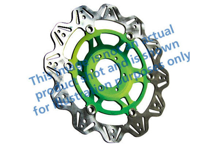 EBC Tarcza hamulcowa motocyklowa VR4022GRN VEE, zielona