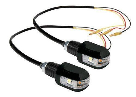 90240 Świecące ciężarki kierownicy kierunkowskazy 12V czarne,17/23 mm