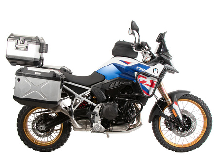 Side carrier cutout black incl. Xplorer silver sideboxes for BMW F 900 GS (2024-)