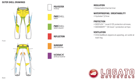 SPODNIE MOTOCYKLOWE CAŁOROCZNE VAPOR 2 REV'IT!