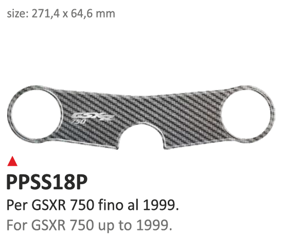 ONEDESIGN Naklejka na półkę kierownicy Suzuki GSXR 750 fino 1999