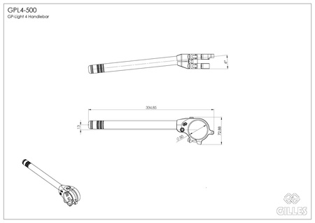 GILLES Kierownice sportowe clip-on GP-LIGHT 4 50mm 