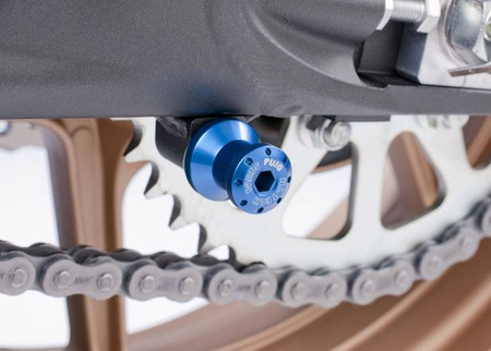 Rolki wahacza PUIG M10x125 (Kawasaki / KTM RC) Niebieski (A) 5924A