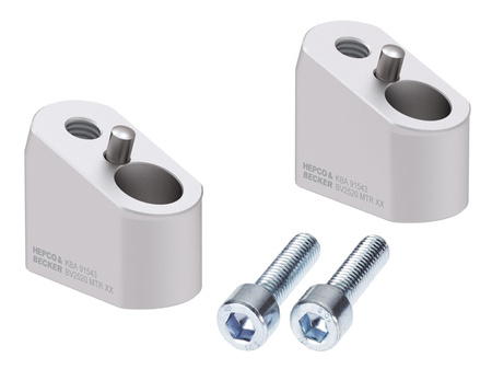 Handlebar riser with offset 30 mm high, 20 mm back, silver for Triumph Tiger 800 (2010-2020)