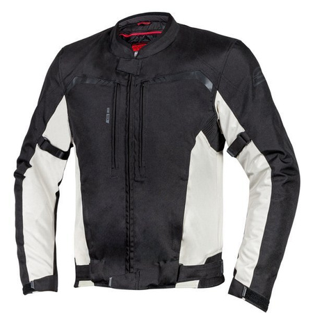 Motocyklowa Kurtka Tekstylna Ozone Delta IV Black/Light Grey