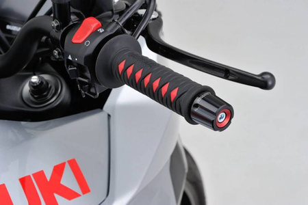 Końcówka kierownicy "COMPASS" czerwony / 2szt