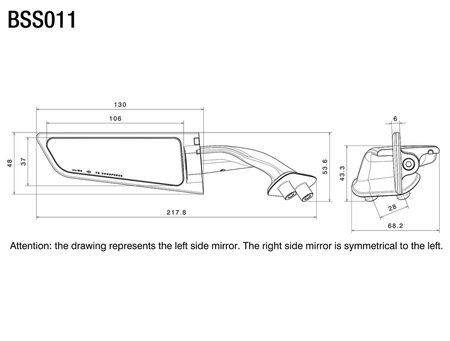 Rizoma Lusterka Stealth czarne BMW S 1000 RR 2015-2018