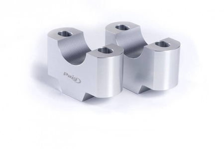 Podwyższenie kierownicy PUIG uniwersalne fi 22 mm (o 30 mm) Srebrny (P) 3672P