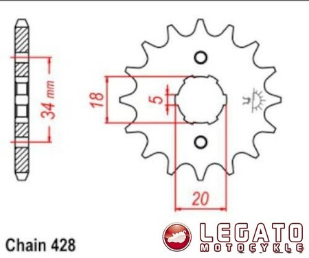 ZĘBATKA NAPĘDOWA JT PRZÓD