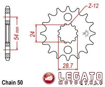 ZĘBATKA NAPĘDOWA JT PRZÓD