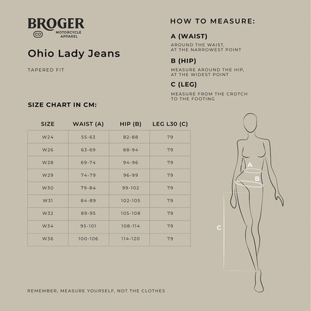 SPODNIE JEANS BROGER OHIO LADY TAPERED FIT WASHED NAVY