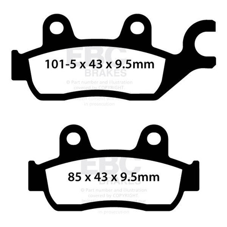 EBC Klocki hamulcowe FA744V V-PAD (kpl. na 1 tarcze)
