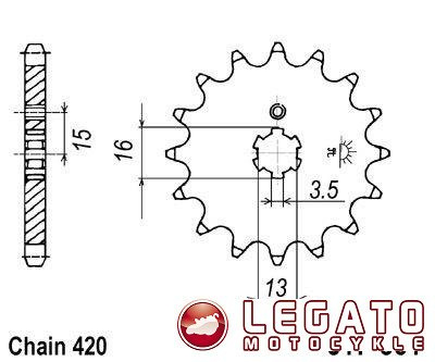 ZĘBATKA NAPĘDOWA JT PRZÓD