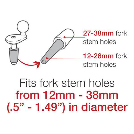 Podstawa montażowa montowana w trzon widelca w motocyklu