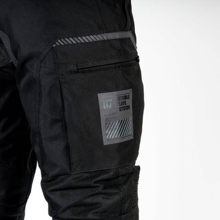 SPODNIE TEKSTYLNE OZONE FLOW BLACK (KRÓTKA NOGAWKA)