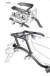 BMW HP 2 (2005-2008) Alurack-Metal carrier for TC