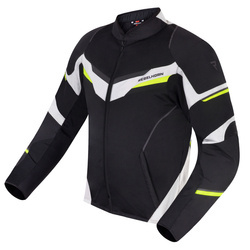 Motocyklowa Kurtka Tekstylna Rebelhorn Flux Black/Ice/Flo Yellow