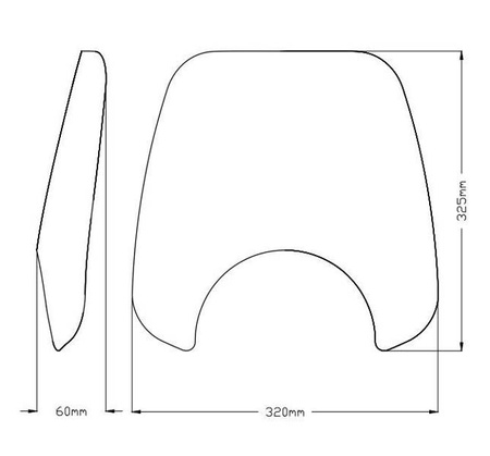 Owiewka PUIG do Honda CMX1100 Rebel 21-22 (Sport) Mocno przyciemniany (F) 20819F