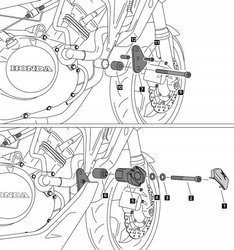 Crash pady PUIG do Honda CB125R 2018-2025