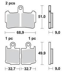 KLOCKI HAMULCOWE SBS 869 HS