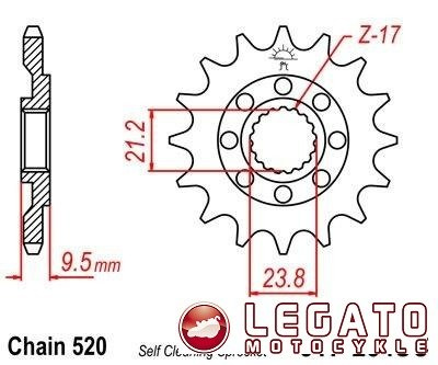 ZĘBATKA PRZEDNIA JT SELF CLEANING (520)