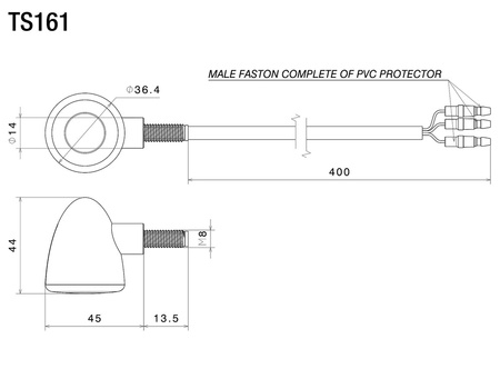 Kierunkowskazy Iride L chrom