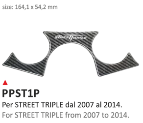 ONEDESIGN Naklejka na półkę kierownicy Triumph Street Triple Triumph 2007/2014