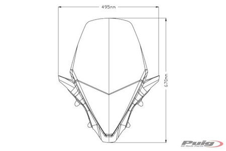 Szyba PUIG V-Tech do Honda PCX 125 / 150 2021-2024 (Touring) Przezroczysty (W) 20637W