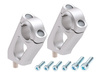 Handlebar riser with offset 20 mm high, 30 mm back, silver for BMW R 1200 GS (2008-2012)
