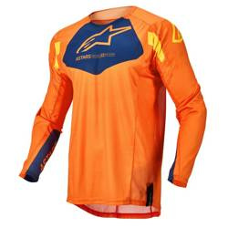 BLUZA ALPINESTARS RACER FACTORY JUNIOR ORANGE/DARK BLUE/WARM YELLOW