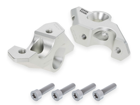 Handlebar riser with offset 30 mm high, 33 mm back, silver for BMW R 1300 GS (2023-)