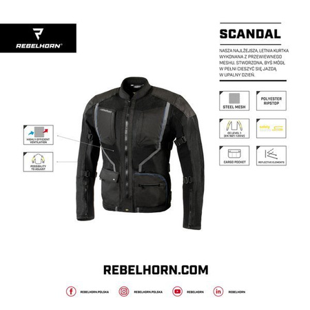 KURTKA TEKSTYLNA REBELHORN SCANDAL BLACK
