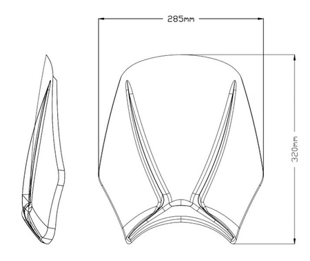 Owiewka uniwersalna PUIG Mito Mocno przyciemniany (F) 20702F