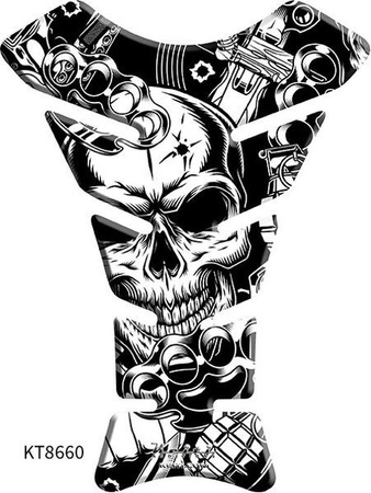 Tank Pad KEITI Skull White