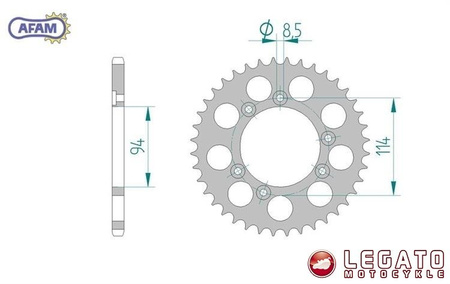 Zębatka AFAM tylna aluminiowa 78303-41