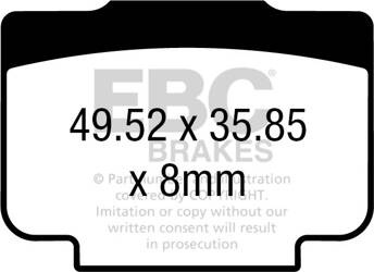 EBC Klocki hamulcowe EPFA730HH Extreme Pro (kpl. na 1 tarcze)