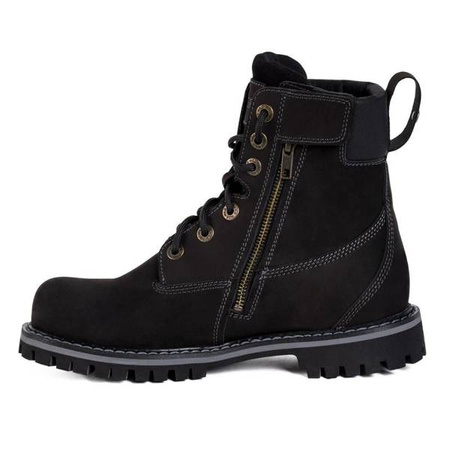 BUTY SKÓRZANE BROGER ALASKA II VINTAGE BLACK