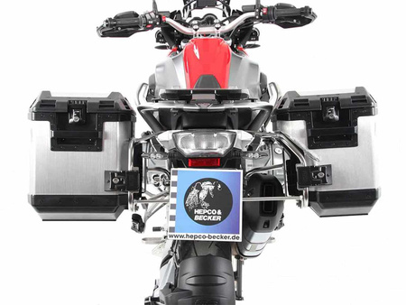 Sidecarrier Cutout stainless steel incl. Xplorer sideboxes silver for BMW R1200GS LC (2013-)