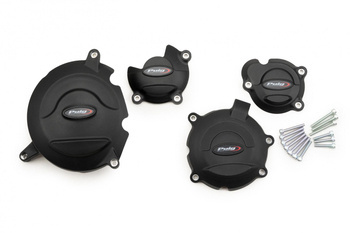 Pokrywy dekli silnika PUIG do Suzuki GSX-S1000 / GT / GX 2022-2025 Czarny (N) 21406N