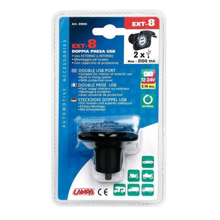 39005 Ext-8, podwójny port USB 12/24 V