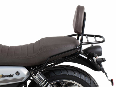 Sissybar with rearrack black/brown for Moto Guzzi V7 Stone Special Edition (850ccm) (2022-2023)