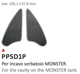 ONEDESIGN Naklejka na półkę kierownicy for insider tank Ducati Monster