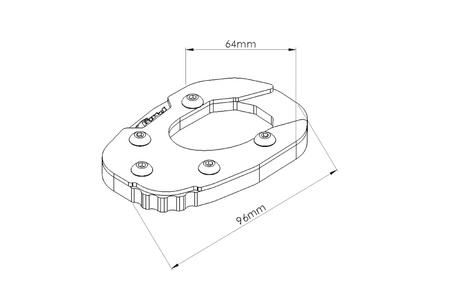 OUTLET Poszerzenie stopki bocznej PUIG do KTM 790 / 890 Adventure Czarny (N) O20176N