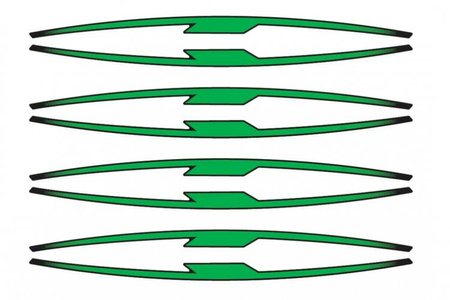 Paski PUIG na felgi (wersja performance) Zielony (V) 21833V
