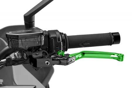 Regulowana dźwignia sprzęgła PUIG 4.0 EVO (z zawiasem, wymaga adaptera) Zielony (V) 4210VV