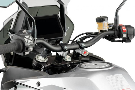 Podwyższenie kierownicy PUIG uniwersalne fi 22 mm (o 30 mm) Srebrny (P) 3672P