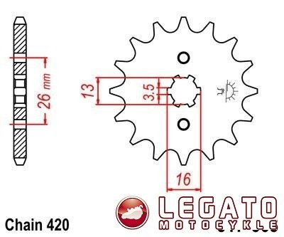 ZĘBATKA NAPĘDOWA JT PRZÓD (420)